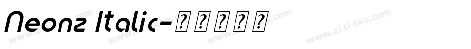 Neonz Italic字体转换